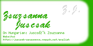 zsuzsanna juscsak business card